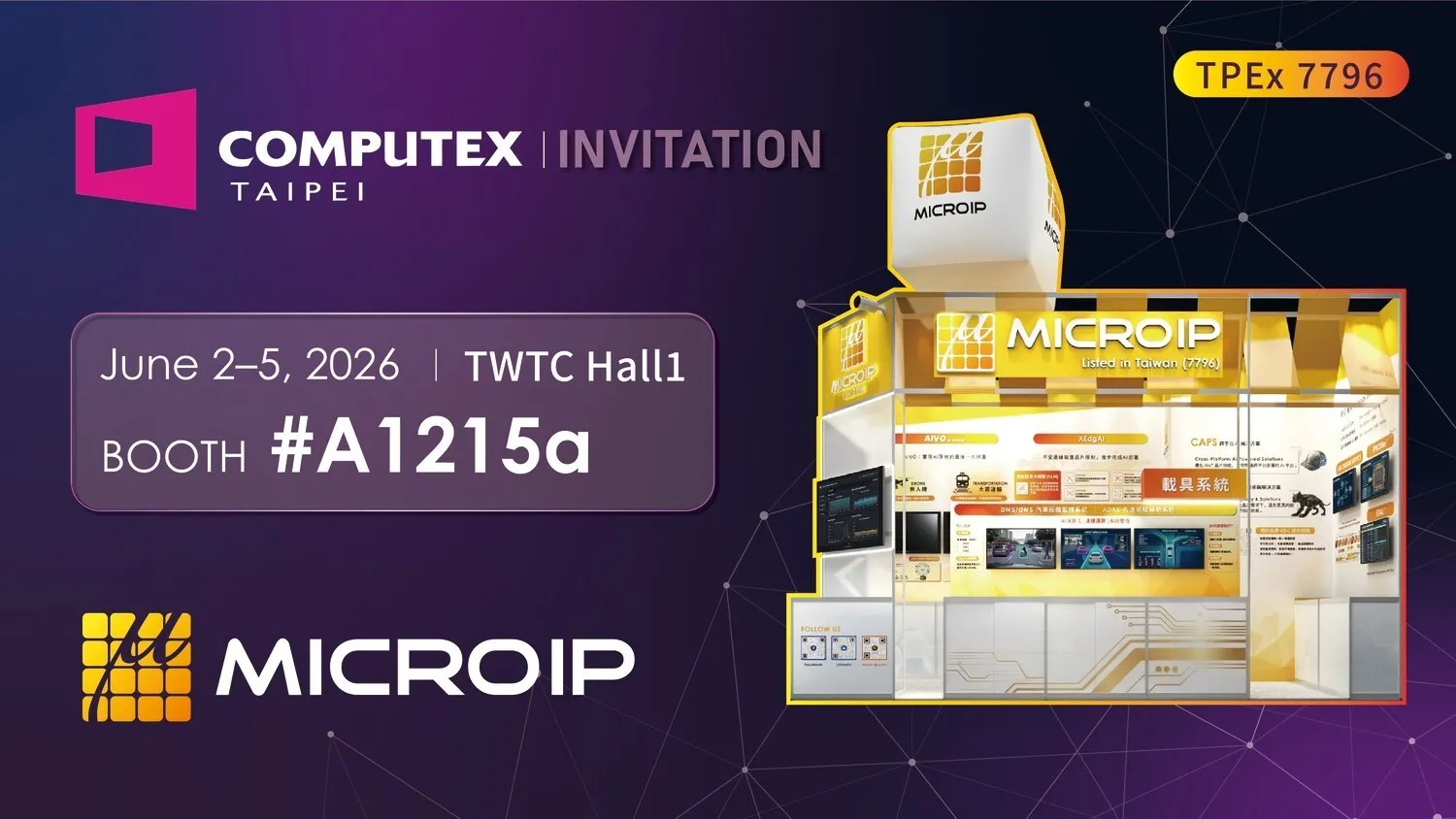 MICROIP to Debut "AI Vehicle System Business Group" and Edge AI Innovations at COMPUTEX 2026