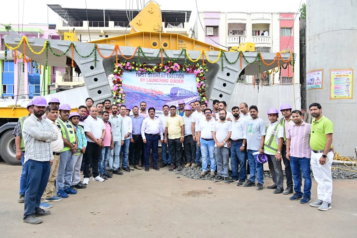Afcons Launches 1st Segment, using launching girder for Bhopal Metro Blue Line